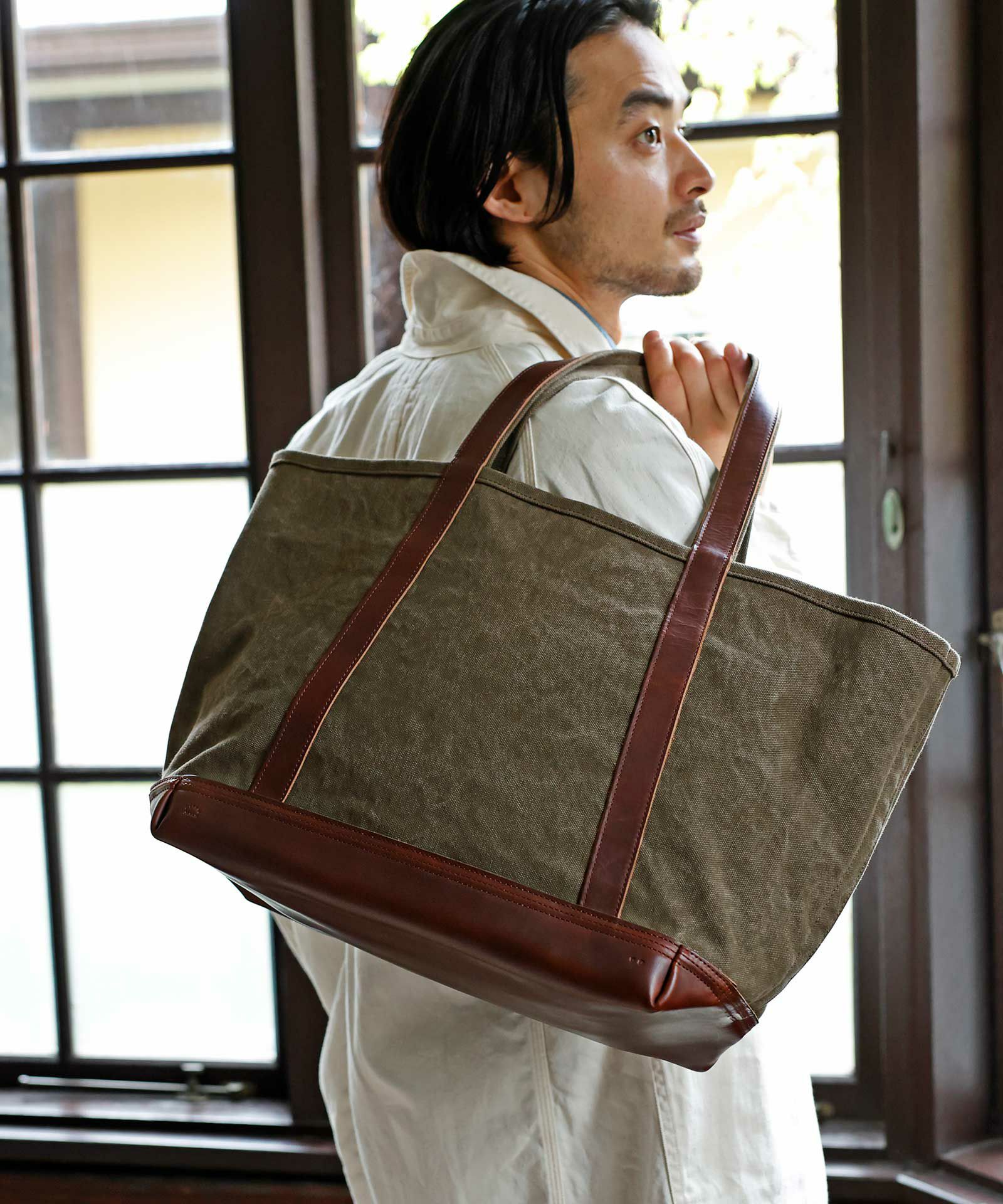AGING CANVAS BASIC TOTE ベーシックトート | evergreen works online  