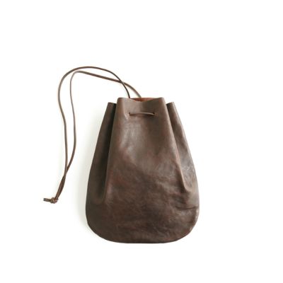 VEGETABLE HORSE LEATHER DROP SHAPE POUCH M ドロップシェイプポーチM