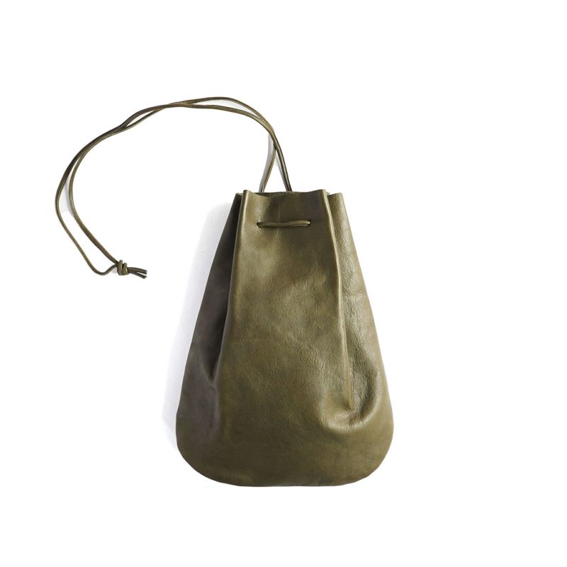 VEGETABLE HORSE LEATHER DROP SHAPE POUCH M ドロップシェイプポーチM | evergreen works  online store