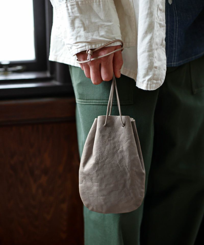 VEGETABLE HORSE LEATHER DROP SHAPE POUCH S ドロップシェイプポーチS