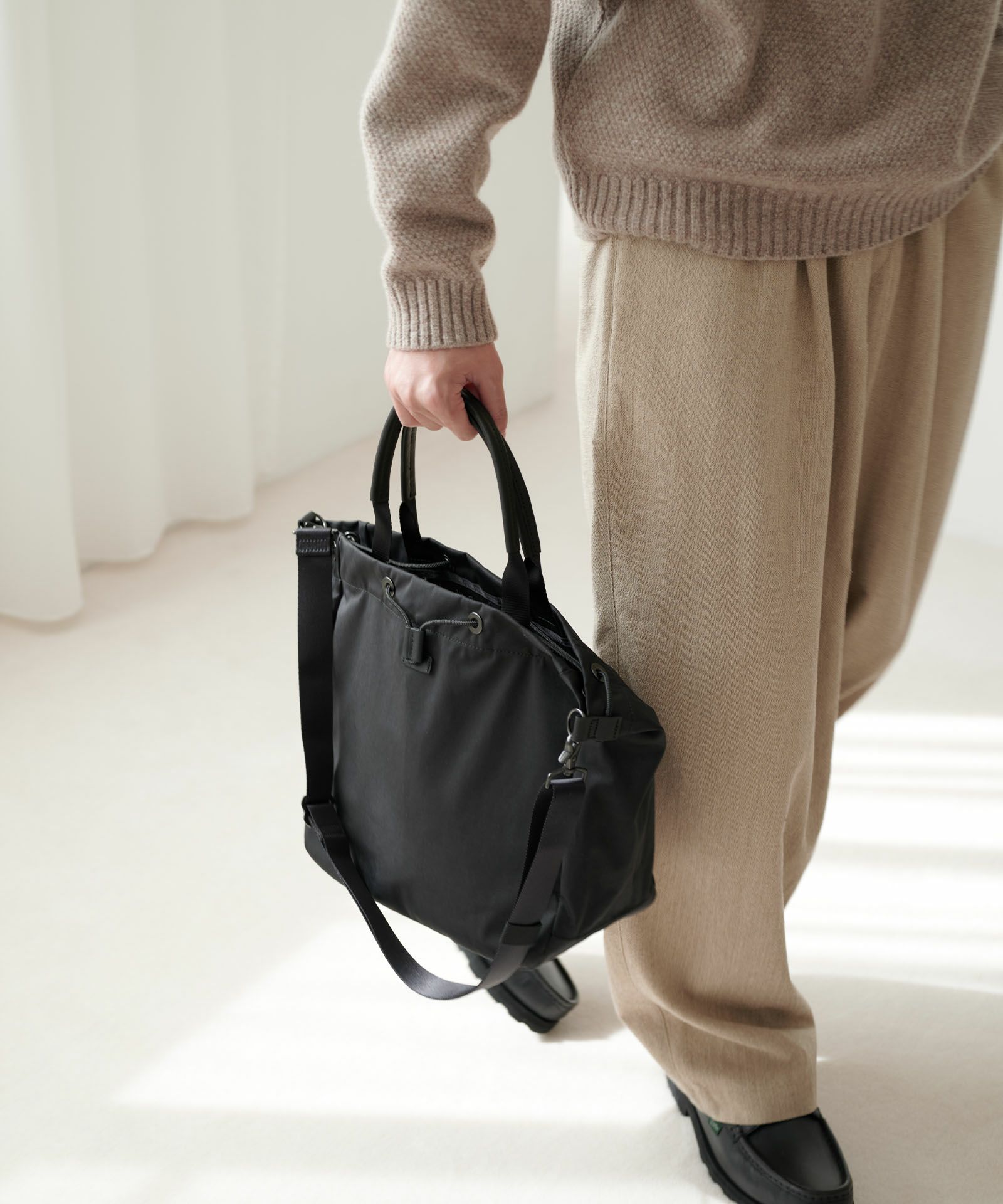 MIL CLOTH 2WAY DRAW STRING TOTE 2ウェイドローストリングトート 