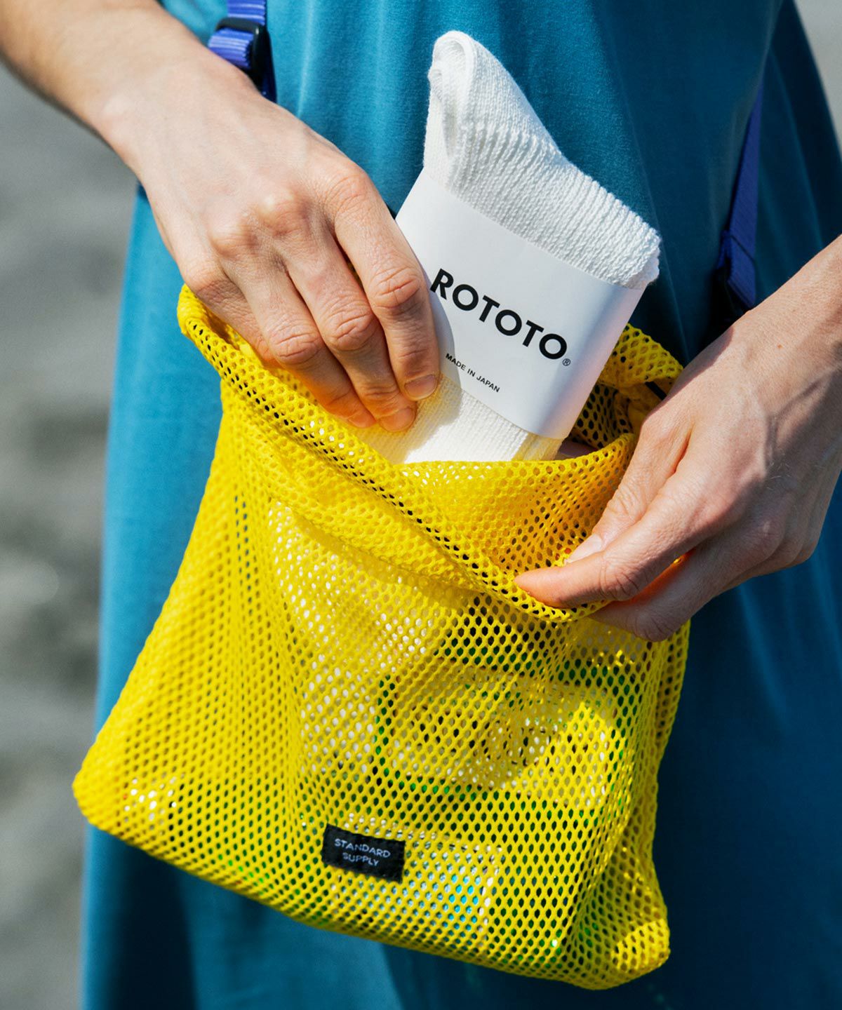 メッシュ・リリース・トップス M ライトイエロー　LAVA SUKALA STD×ROTOTO TRAVELER'S MESH 2-PACK (S) トラベラーズメッシュ2パック