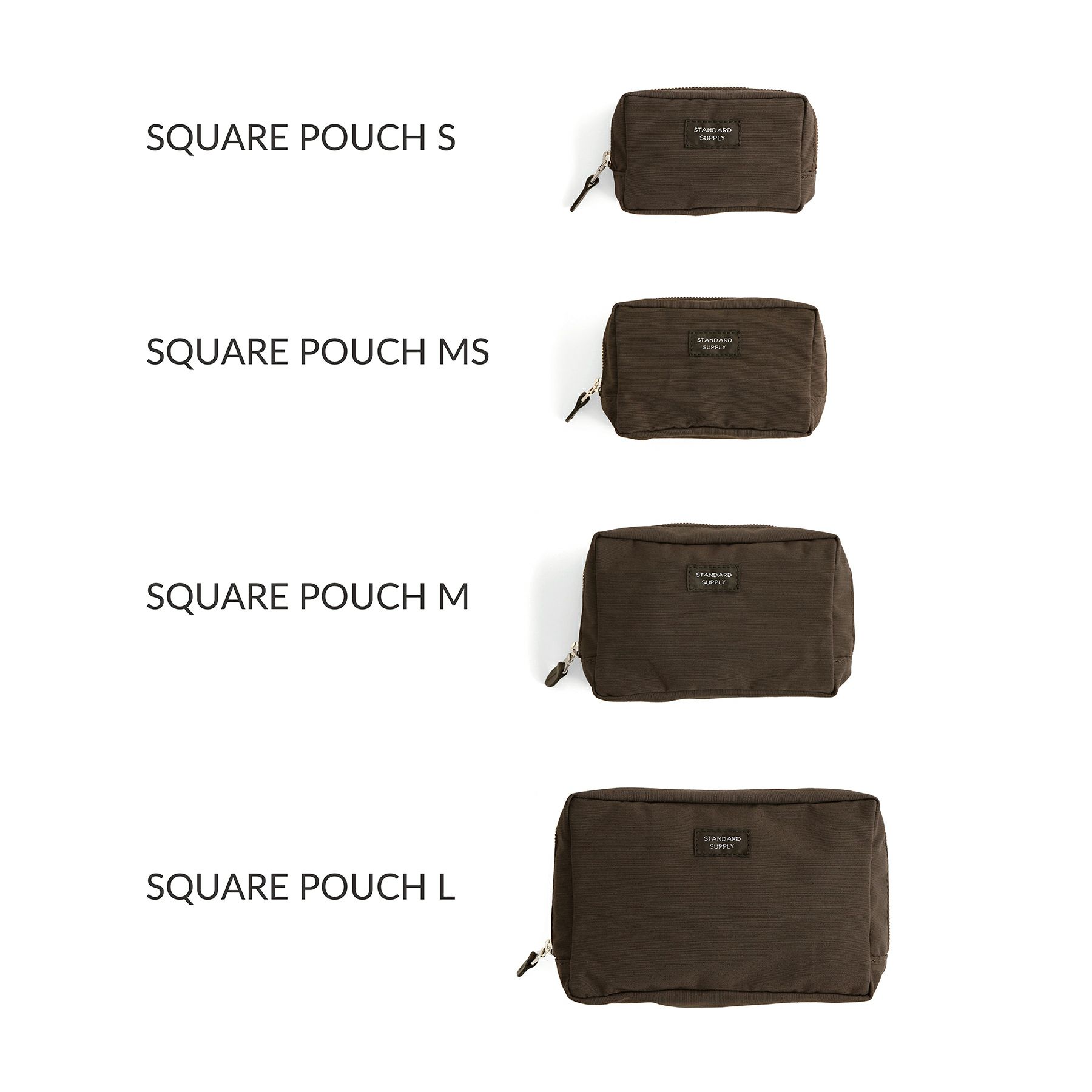 SIMPLICITY DARK BROWN EDITION SQUARE POUCH S スクエアポーチS